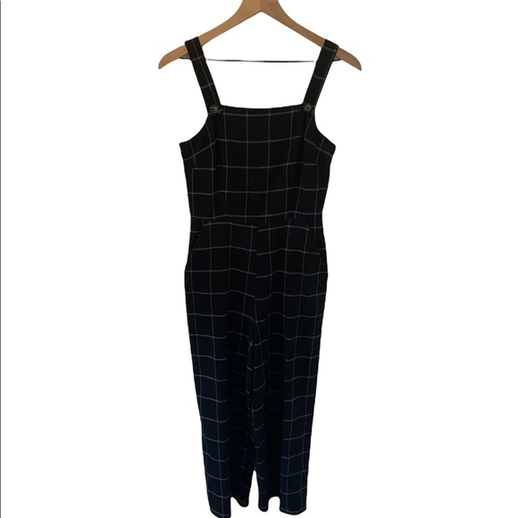 Black plaid Jumpsuit - Picture 2 of 5